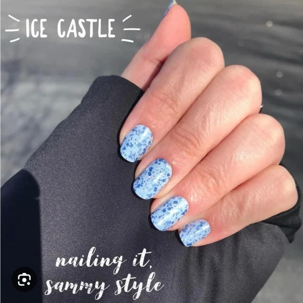Ice Castle by Color Street. A beautiful light blue glitter nail strip